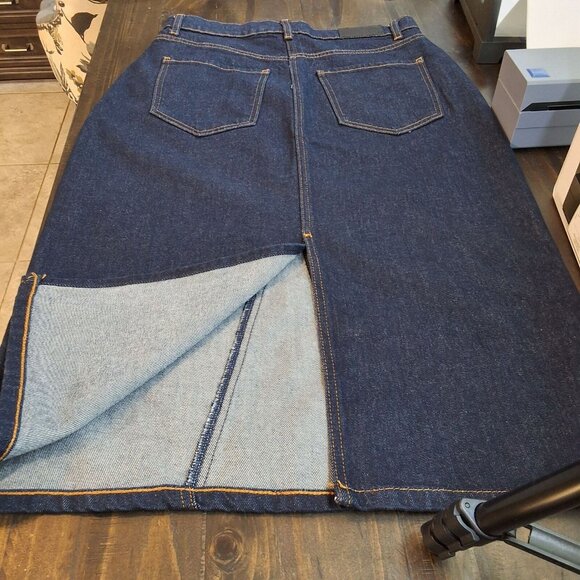 Rails Highland High-Waist Midi Denim Skirt Sz 28 Midnight Blues Color Wash NWOT - Picture 7 of 9
